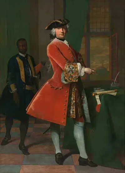 Портрет Яна Прангера и раба by Франс ван дер Мейн, 1742 — digital art print download