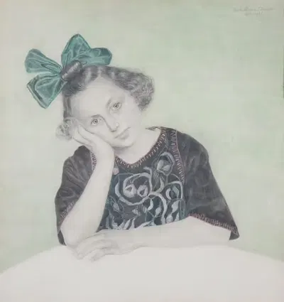 Портрет девушки by Франц фон Матч, 1921 — digital art print download