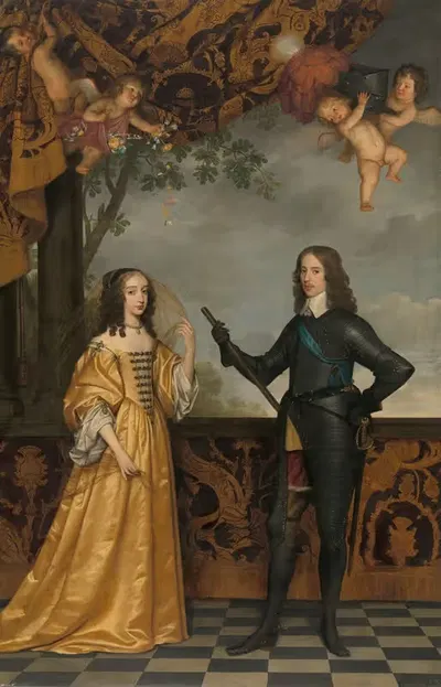 Портрет Виллема II (1626-1650), принца Оранского, и его жены Марии Стюарт (1631-1660) by Жерар ван Хонтхорст, 1626-1650 —…