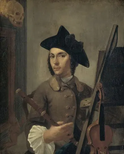 Автопортрет by Геррит Бахуйзен, 1745 - 1760 — digital art print download