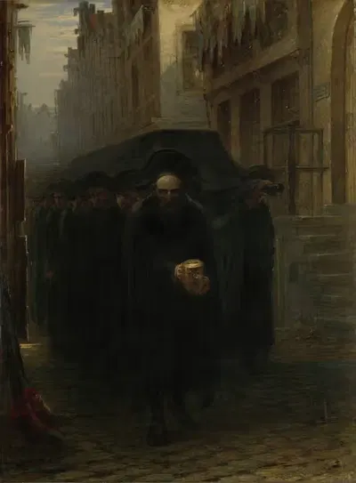 Еврейские похороны by Хейн Бургерс, 1860 - 1899 — digital art print download