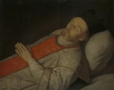 Портрет Иоанна III Собеского на смертном одре by Хендрик Блоемаерт, 1600-1671 — digital art print download