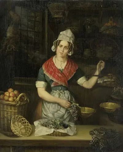Продавец фруктов by Генриетта Кристина Темминк, 1840 - 1860 — digital art print download