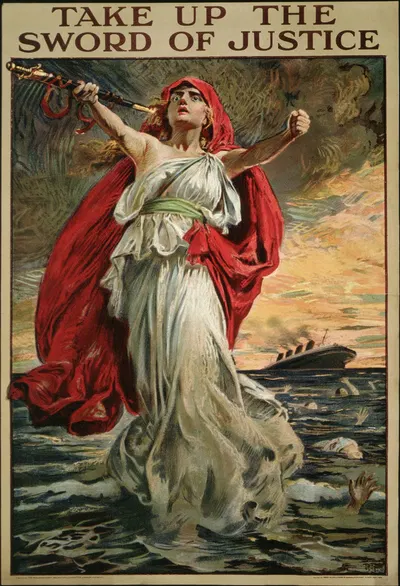 Take up the sword of justice by Bernard Partridge, 1915 — digital art print download