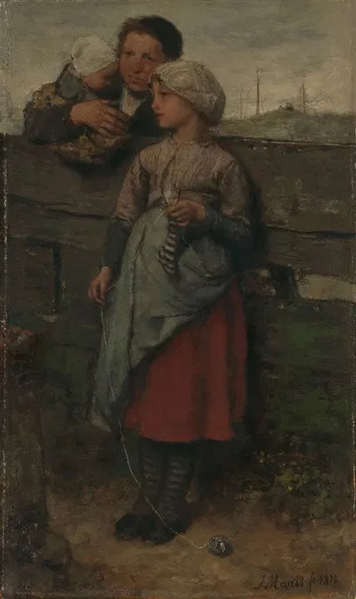 Villagers by Jacob Maris, 1872 — digital art print download