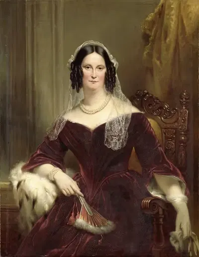 Дьюке Фонтейн (1800-79), вторая жена (женат с 1834) Адриана ван дер Хооп by Ян Адам Крусеман, 1844 — digital art print…
