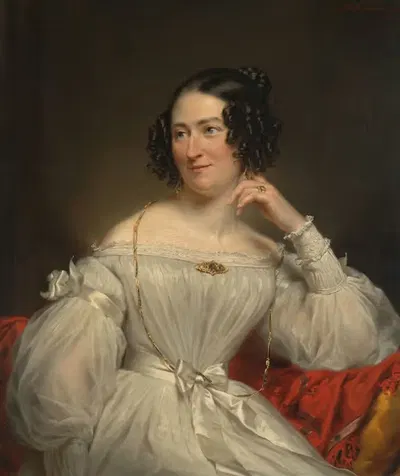 Портрет Абрахамины Генриетты Вурфбейн (1808-1883), жены Якова де Воса by Ян Адам Крусеман, 1808-1883 — digital art print…