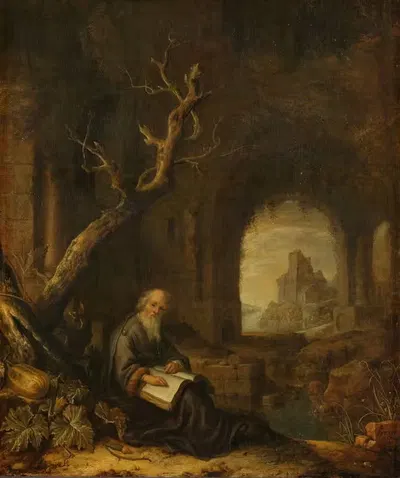 Отшельник в руинах by Ян Адриансз ван Ставерен, 1650 - 1668 — digital art print download