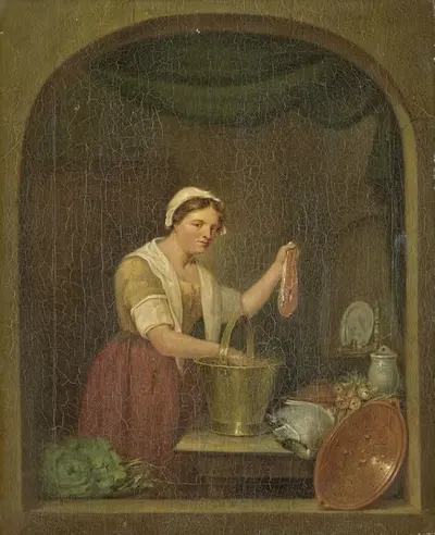 The Kitchen Maid by Jan de Ruyter, 1820 — digital art print download