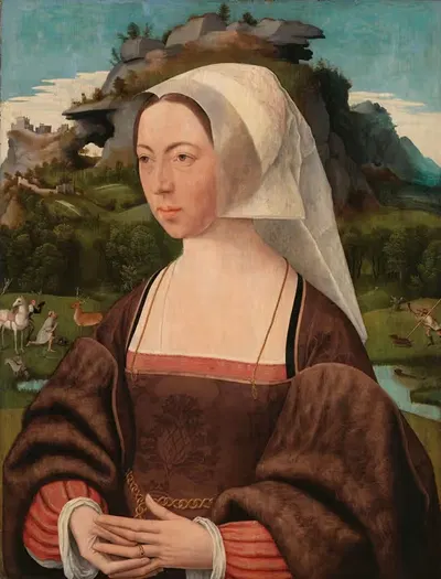 Портрет неизвестной женщины by Ян Янсз Мостаерт, c. 1525 — digital art print download