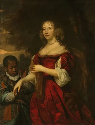 Маргарета ван Раефхорст (умерла в 1690). Жена Корнелиса Тромпа by Ян Мийтенс, 1668 — digital art print download