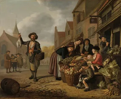 Магазин овощей Де Буйскул by Ян Викторс, 1654 — digital art print download