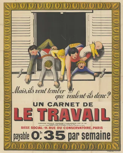 Un carnet de Le Travail by Imp. Chaix, 1914 — digital art print download
