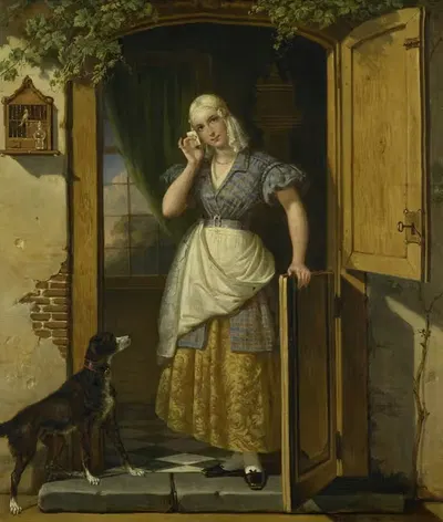 Записка о любви by Иоганнес Хендрик ван Вест, 1838 — digital art print download