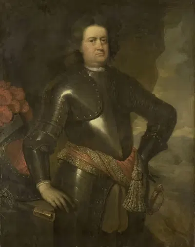 Portrait of a Military Officer by Johannes Vollevens, 1670 - 1728 — digital art print download