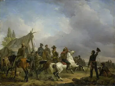 Конные гонки by Жозеф Меренхаут, 1829 — digital art print download