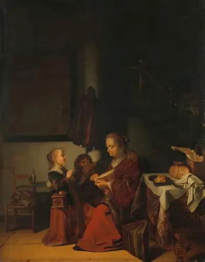 Breakfast by Karel Slabbaert, 1640 - 1654 — digital art print download