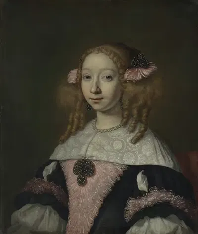 Адриана Якобсд. Хинлопен (1646-1736), жена Иоганнеса Вейбрантса by Лодевийк ван дер Хелст, 1646-1736 — digital art print…