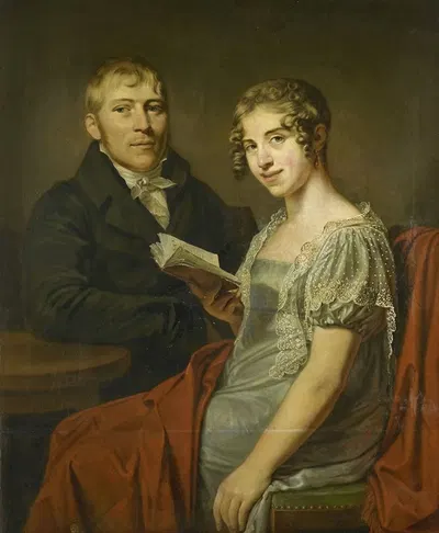Hendrik Arend van den Brink (1783-1852) and his Wife Lucretia Johanna van de Poll (1790-1850) by Louis Moritz, 1783-1852 —…