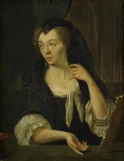Анна де Хооге (1645-1717). Четвертая жена художника by Людольф Бахуизен, 1645-1717 — digital art print download
