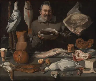 Сцена на кухне by Мейстер ван де Амстердамсе Бодегон, 1610 - 1625 — digital art print download