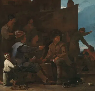 The Card Players by Michael Sweerts — digital art print download