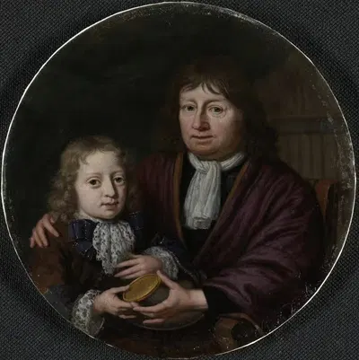 Двойной портрет Исаака Понтана и Хендрика ван Бека by Михиел Ван Муссхер, 1689 — digital art print download