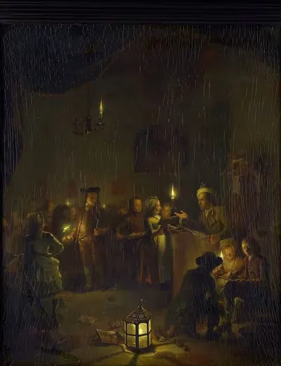 Ночная школа by Михиел Верстег, 1786 — digital art print download