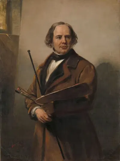 Ян Виллем Пиенеман, художник, отец Николаса Пиенемана by Николас Пиенеман, 1860 — digital art print download