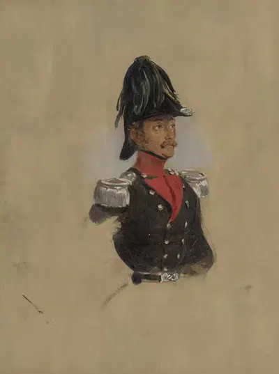 Портретное исследование капитана Й.Й.П. ван Мунника by Николас Пиенеман, 1819 - 1860 — digital art print download