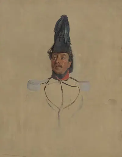 Эскиз портрета капитана Т.С. Набала by Николас Пиенеман, 1819 - 1860 — digital art print download