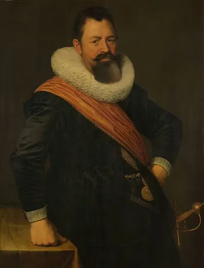 Portrait of Jochem Hendricksz Swartenhont (1566-1627) by Nicolaes Eliasz. Pickenoy, 1566-1627 — digital art print download