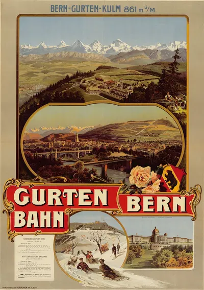 Gurten-Bahn Bern by Anton Reckziegel — digital art print download
