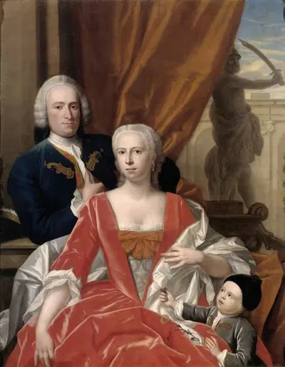 Berend van Iddekinge (1717-1801) with his Wife Johanna Maria Sichterman (1726-1756) and their Son Jan Albert (b 1744) by…