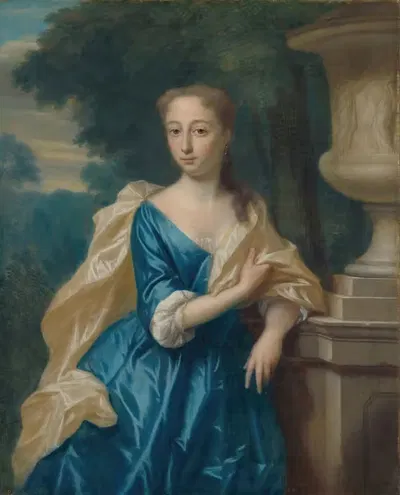 Justina Johanna Ramskrammer (1702-98), Wife of Isaac Parker by Philip van Dijk, 1734 — digital art print download