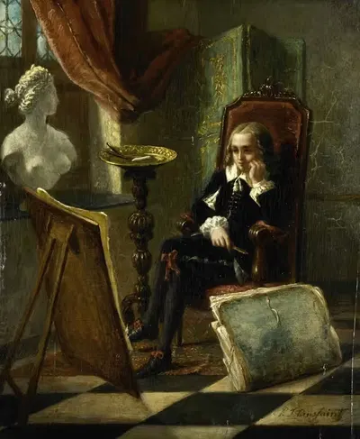 Молодой художник by Пьер Жозеф Туссен, 1850 - 1888 — digital art print download