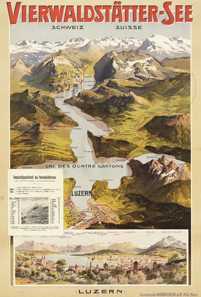 Vierwaldstättersee – Luzern by Anton Reckziegel, 1905 — digital art print download