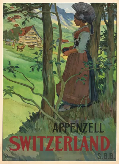 Appenzell Switzerland by Auguste Viollier, 1904 — digital art print download