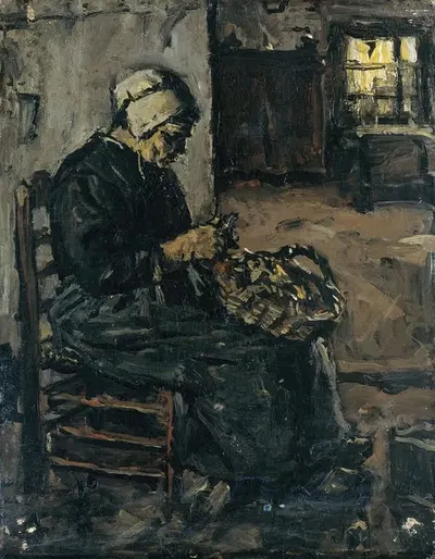 Крестьянка, чистящая картошку by Сюз Робертсон, 1875 - 1922 — digital art print download