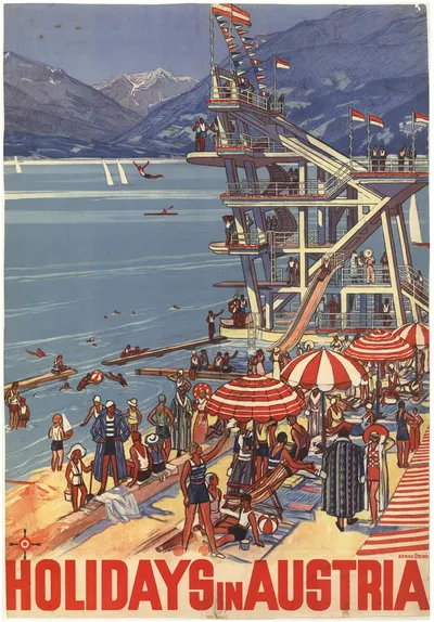 Holidays in Austria (Millstättersee) by Bernd Steiner, 1933 — digital art print download
