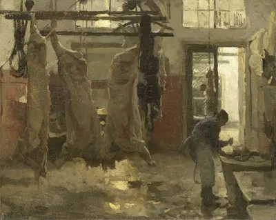 Скотобойня by Виллем Бастиан Толен, 1880 - 1900 — digital art print download