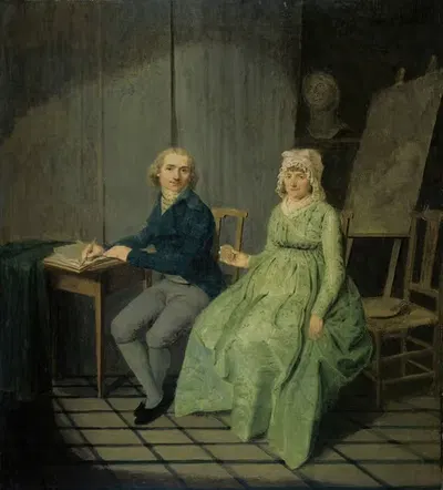 A Painter with his Wife by Wybrand Hendriks, 1791 — digital art print download