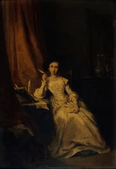Портрет актрисы by Адель-Анаис Колен, 1835 — digital art print download