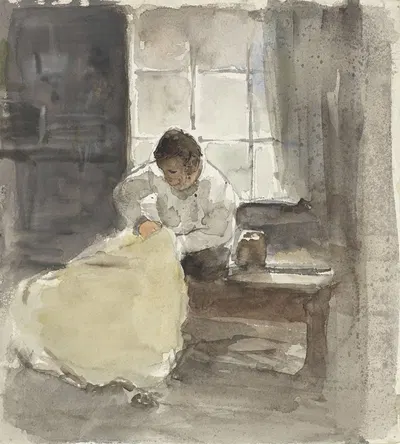 Naaister by Adolf le Comte, 1860 - 1921 — digital art print download