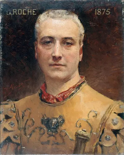 Portrait de Jules Laroche (1841-1925), sociétaire de la Comédie-Française, en costume de scène by Aimé Morot, 1841-1925 —…