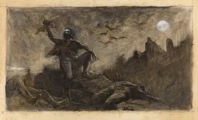 Хан д'Исландия, пьющий кровь своих жертв by Альберт Гийом Демарест, 1889 — digital art print download
