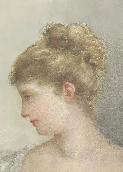 Голова женщины, в профиль налево by Альберт Мартин, 1837 - 1900 — digital art print download