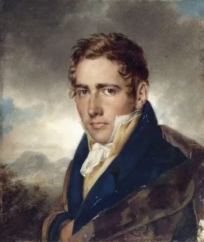 Предполагаемый портрет архитектора Огюста Константина (1790-1842) by Александр Эварист Фрагонар, 1790-1842 — digital art…