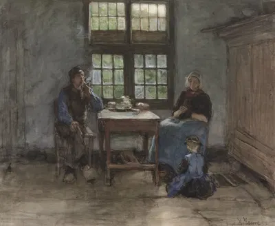 Larens binnenhuis by Anton Mauve, 1848 - 1888 — digital art print download