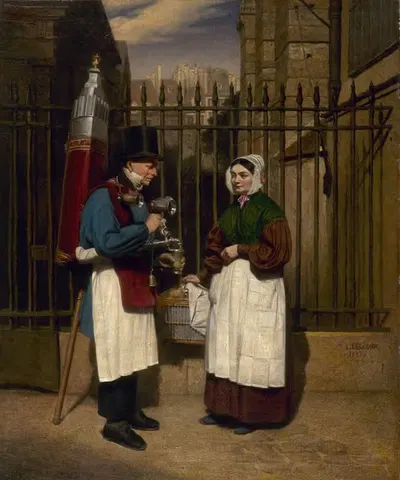 Торговец кокосами by Августа Лебарон-Девес, 1843 — digital art print download